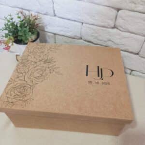 Caixa MDF Grande 35x25x10cm para Convite de Padrinhos