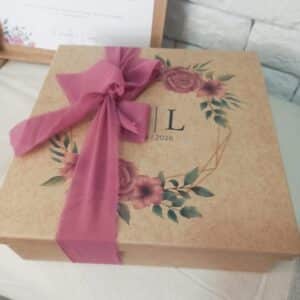 Caixa Convite Personalizada para Padrinhos de Casamento – MDF com Estampa Exclusiva
