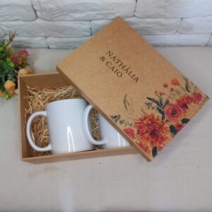 Caixa MDF Personalizada para Canecas e Xícaras