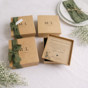 Convite minimalista verde oliva